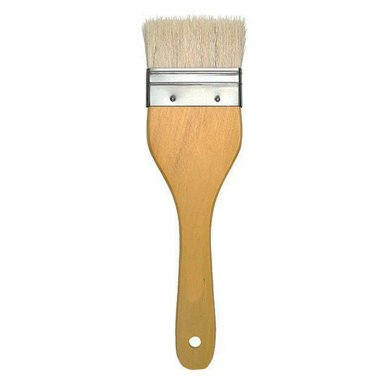 FLAT HAKE BRUSH - BRISTLE - SIZE 4 (4.5cm)