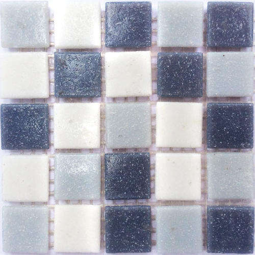 ON SALE!!! Riverglass Mosaic Tiles 20mm x 20mm - DENIM-WHITE-BLUE MIX