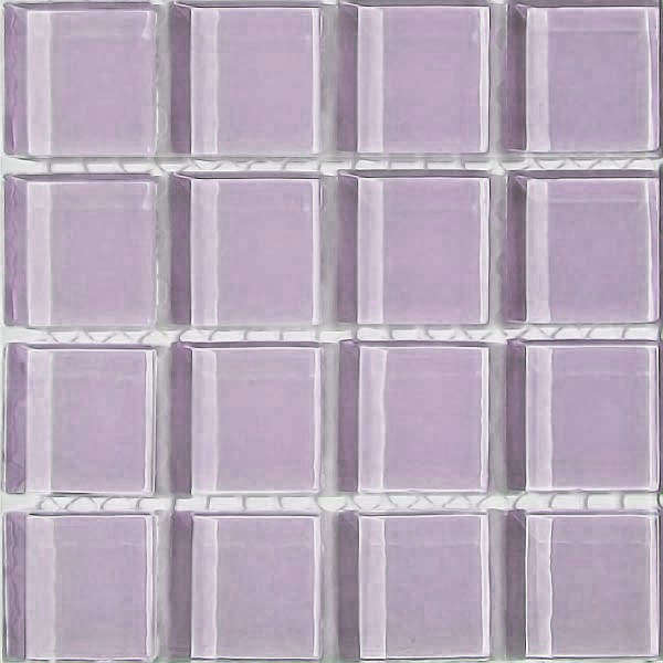 Crystal Glass Mosaic Tiles 23mm x 23mm - LILAC