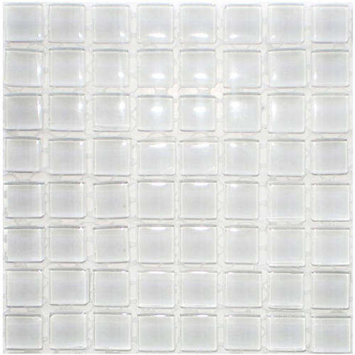 Crystal Glass Mini Mosaic Tiles 10 x 10 - WHITE