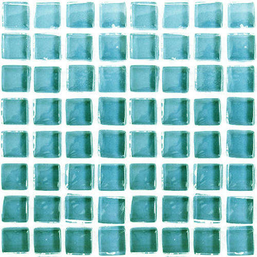 Crystal Glass Mini Mosaic Tiles 10 x 10 - BABY BLUE