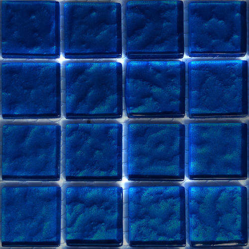 Crystal Glass METALLIC Mosaic Tiles 23mm x 23mm - ROYAL BLUE