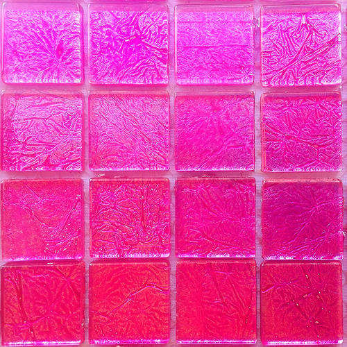 GOLF LEAF FOIL Crystal Glass Mosaic Tiles 23 x 23 - PINK