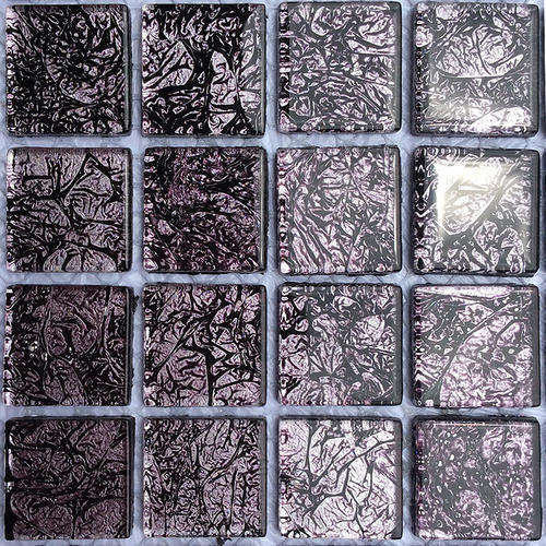 GOLF LEAF FOIL Crystal Glass Mosaic Tiles 23 x 23 - GRAPE