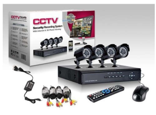 4 CHANNEL CCTV KIT 900TVL CAMERA With Phone Viewing