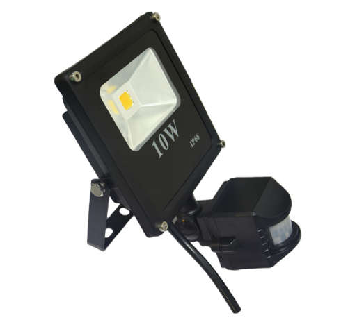 10W PIR LED Floodlight With Motion Sensor IP66 Slim