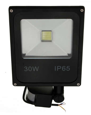 30W PIR LED Floodlight With Motion Sensor IP66 Slim