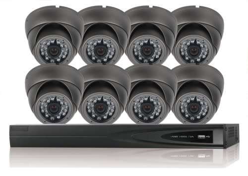 8 Channel Analog CCTV Dome 900TVL Camera Kit With Phone Viewing