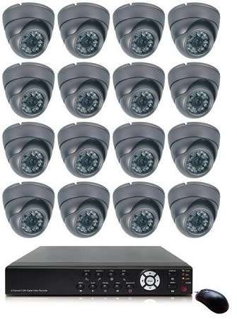 16 Channel CCTV Analog Dome 900TVL Camera Kit With Phone Viewing