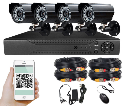 4  Channel AHD CCTV KIT With Phone Viewing