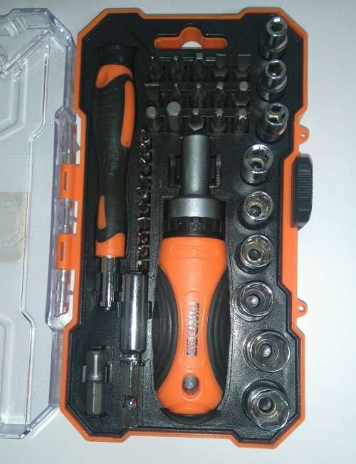 38pc Ratchet Screwdriver and Bit Set