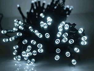 Solar Powered LED Christmas Light White