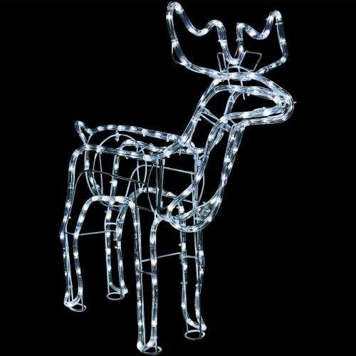 Standing LED Christmas Reindeer Small (White)