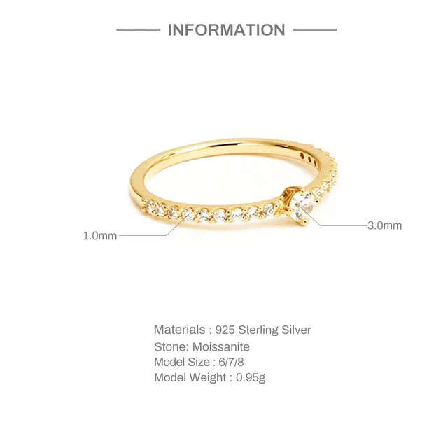 BARGAIN!!!! 18K Gold Plated 925 Sterling Silver Moissanite Ring!!! 1 LEFT!!!