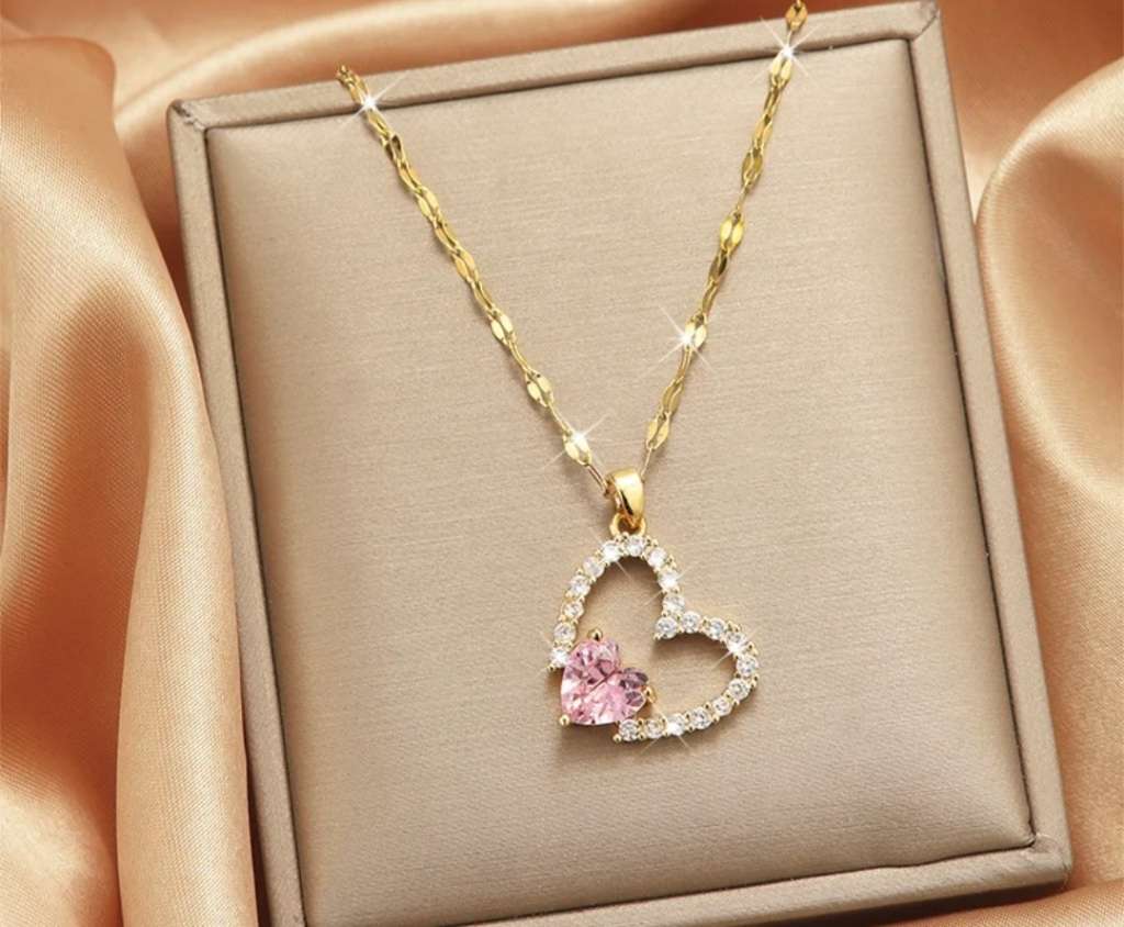`R999` Bargain Heart Shape 18K Gold Plated Necklace