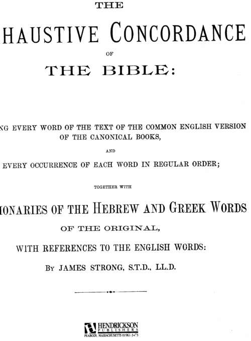 bible strong's concordance