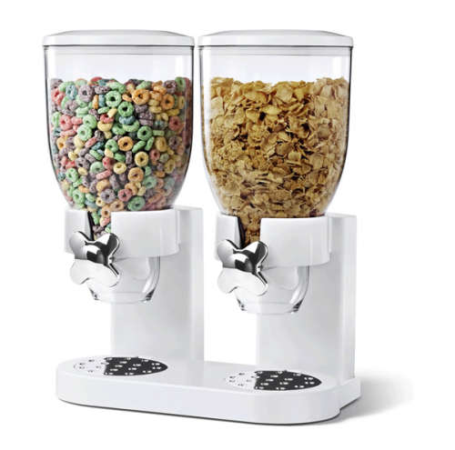 Double Cereal Dispenser (black or white) - Bulk Offers Welcome