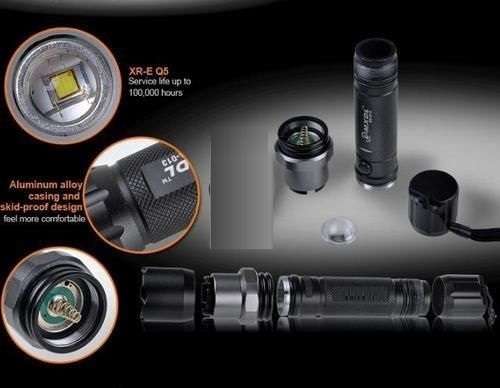 LED Zoom Torch 1200 Lumens 4200mah with plastic casing