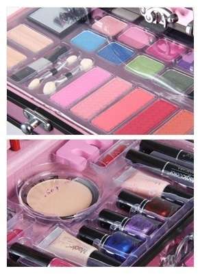 Magic Color Deluxe 50 Pcs Make Up Kit With Pink metal carry case - Bulk offers Welcome