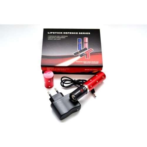 Stun Gun / Shocker Lipstick 1202 + LED Flashlight 11cm Rechargeable