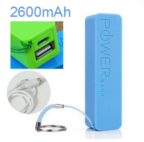 Mini Pocket Power Bank 9.5cm x 2cm approx. 2600mAh, Assorted colours - Bulk Offers Welcome