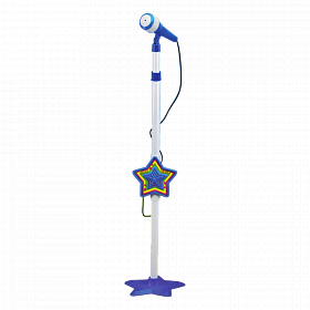 Mini Blue Rock star Mic ,stand with speakers built in - Bulk Offers Welcome