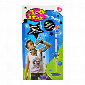Mini Blue Rock star Mic ,stand with speakers built in - Bulk Offers Welcome