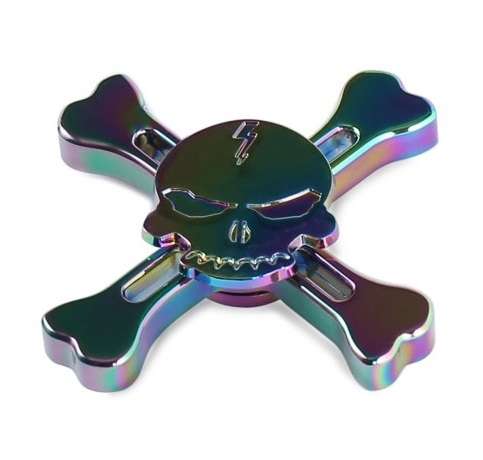 R100 AUCTIONS!!! Steel Alloy 4 Sided Skull Cool Spinning stress Relief product Spinner