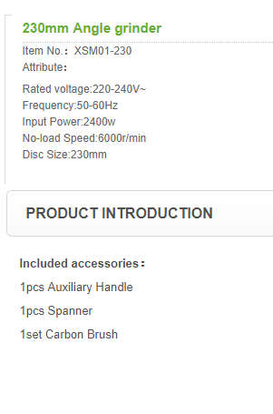 Xcort Angle Grinder 2400W - 230mm ( 9 inch )(New & Improved)