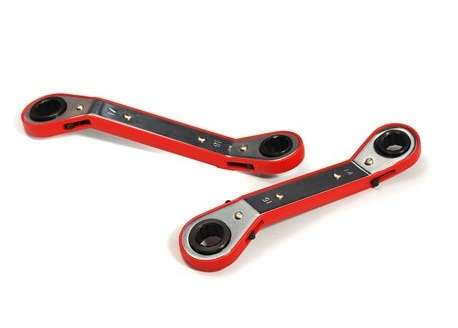 5 Piece Ratchet Ring Spanner Set (Red & Black) - LOW POSTAGE!!!
