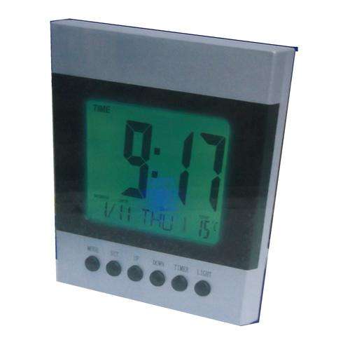 Digital Clock Square with Day,Date, Time, Alarm, Temp
