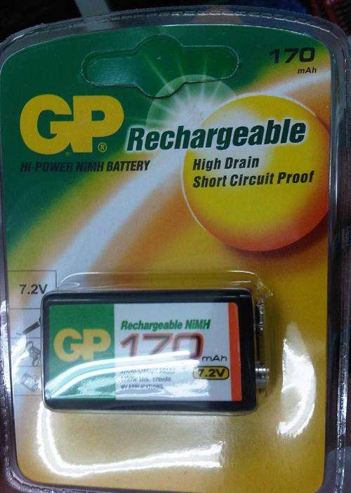 170 Mah 7.2V / 9 V recheargable battery - NEW!!! BULK PRICES - MINIMUM 6 UNITS