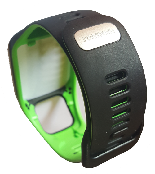 TomTom Spark 3 & Runner 3 Replacement Wrist Strap Black/Green Large - Free Delivery