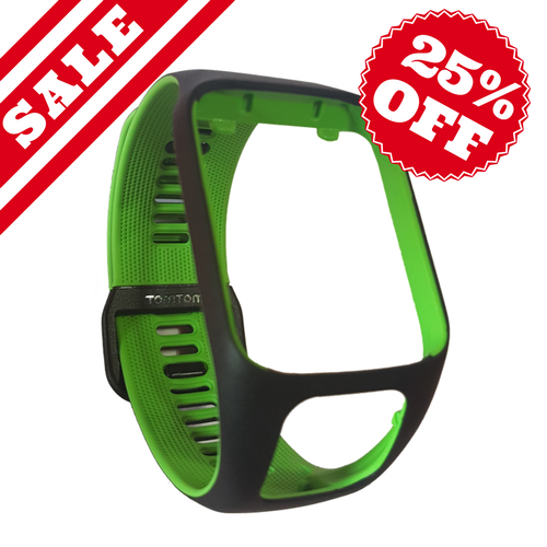 TomTom Spark 3 & Runner 3 Replacement Wrist Strap Black/Green Large - Free Delivery