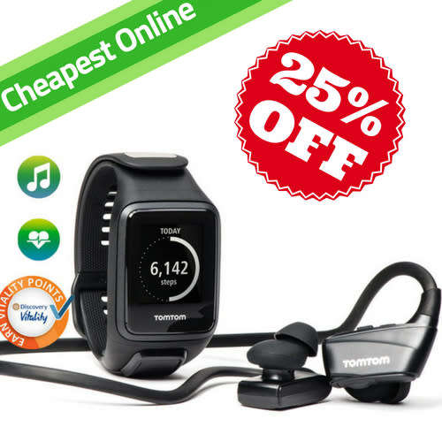 TOMTOM SPARK 3 CARDIO + MUSIC + HEADPHONES - SMALL - FREE DELIVERY