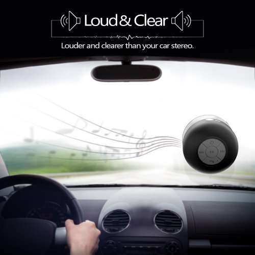 SmrtSound Waterproof Bluetooth Portable Speaker with Microphone