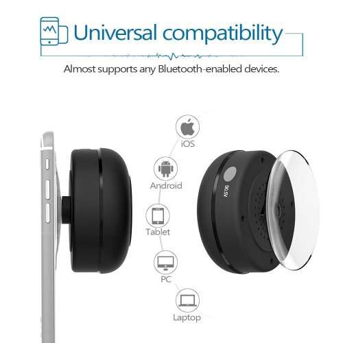 SmrtSound Waterproof Bluetooth Portable Speaker with Microphone