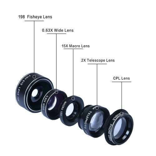 SmrtLens Deluxe 5-in-1 Cellphone Camera Lens Kit