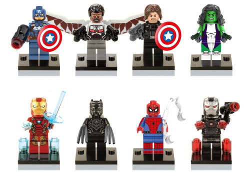Super Hero Mini Figures - 8 Piece Avengers Inspired (Compatible with Lego)