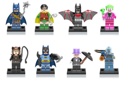 Super Hero Mini Figures - 8 piece Batman Set 1 (Compatible with Lego)