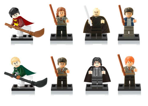 Super Hero Mini Figures - 8 Piece Harry Potter Inspired (Compatible with Lego)