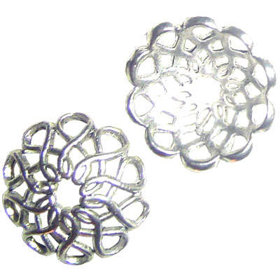 Tibetan Silver Bead Cap 16mm