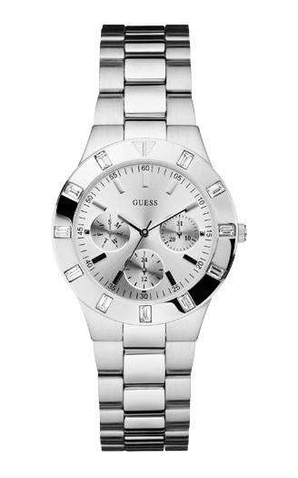 *INSTOCK *Guess Ladies Glisten Silver Steel Bracelet Watch  w11610L1 *2 year warranty*