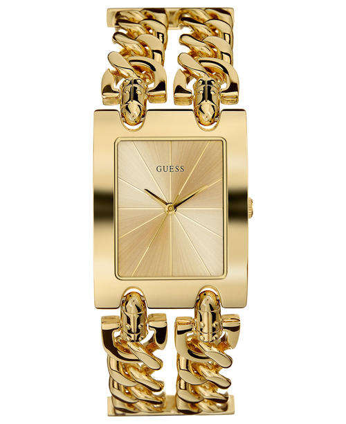 Guess Gold Tone Double Link Watch