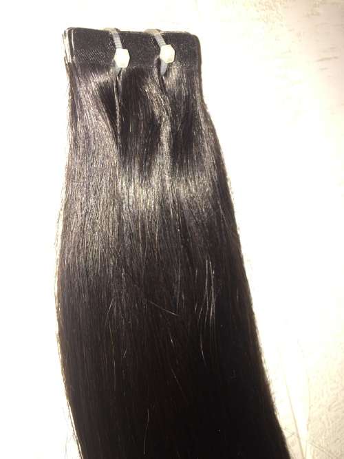 18inch Tape-in hair extensions (REMY real human hair) 1B-off black, 20 pieces