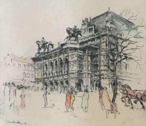 LISTED AUSTRIAN ARTIST - HEDWIG BRECHER EIBUSCHUTZ (1880-1959) TWO ORIGINAL SIGNED ETCHINGS