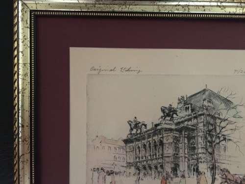 LISTED AUSTRIAN ARTIST - HEDWIG BRECHER EIBUSCHUTZ (1880-1959) TWO ORIGINAL SIGNED ETCHINGS