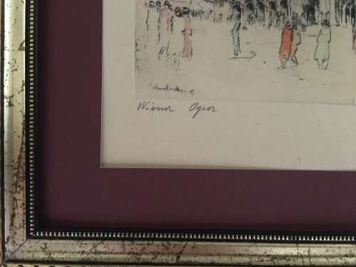 LISTED AUSTRIAN ARTIST - HEDWIG BRECHER EIBUSCHUTZ (1880-1959) TWO ORIGINAL SIGNED ETCHINGS