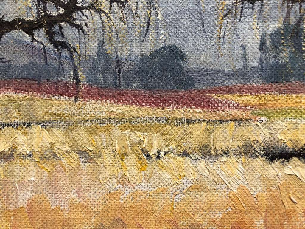 ORIGINAL WELL KNOWN SA ARTIST - PHILIP NEL - LANDSCAPE OIL ON CANVAS ON BOARD SIGNED AND DATED