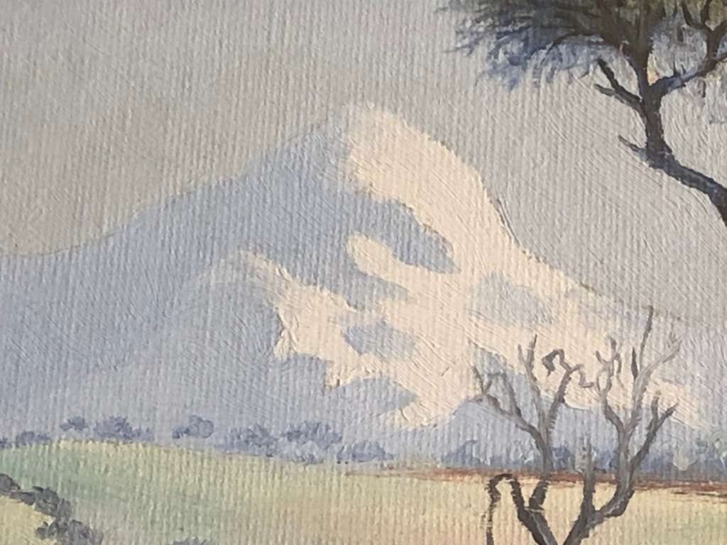 ORIGINAL - BANIE VAN DER MERWE (1903-1972) NAMIBIAN LANDSCAPE - WATERCOLOUR , SIGNED - DATED 1936